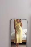 I love this dress! As soon as I saw it, I had to buy it. I got a medium, which fits well but a little bit loosely around my torso, which I don't mind. In my chest area, I have to fix it a little, but not that big of a deal. I adore this dress, and the quality is amazing. - Alyssa E.