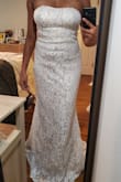 I bought 2 of these in size S and M cause I love this dress so much but I can't figure out a way to get rid of the line cause by the way the corset ends. It is such a pity cause the dress is gorgeous otherwise. Sizing is also a little weird. The S dress fits me but the lace overall is a little tight in S, I needed a M for that. So now I have 2 dresses and I don't know what to do with them lol. - Sheena M.