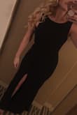 I got this to wear for an nye black tie event and it was simple yet elegant. loved the leg slit so i could walk and felt like Angelina Jolie. Material had some stretch so it fit my curves perfectly. a Medium would have been too big, but the small was a tad tight- but in the right ways. - Megan F.