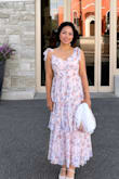 I'm obsessed with this dress! It fits perfectly, is true to size, and looks even prettier in person. I got so many compliments wearing it. It's feminine, comfortable, and perfect for summer. Highly recommend! <8 - Jane L.