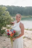 I absolutely loved this dress! Loved how I was able to put in my height, weight, and bust size, and it recommended what size! I wore this for my elopement, received it the night before, and it fit like a glove! I am top heavy being a 38DD, so I ordered an XL for it to be a little looser on the top. - Kaylea W.