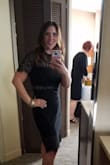 This dress fits like a glove. So sexy and flattering to the figure. I bought a large and Medium and went with the medium. I felt truly gorgeous. - Annette O.