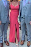 This is a very flattering dress! Gorgeous color for a summer wedding. 
The sweetheart neckline was so pretty. - Anne S.