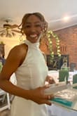 Worked great for what I needed! We had a small wedding/reception in our family room and I wore this to welcome guests before I walked down the aisle. - Danielle B.