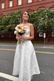 I absolutely loved this dress! I wore it for my wedding, and it was everything I had hoped for- timeless, elegant, and incredibly flattering. The fit was beautiful, and the quality exceeded my expectations, especially for the price. I received so many compliments throughout the day, and the dress photographed beautifully from every angle. It was also surprisingly comfortable to wear for hours, from the ceremony through the reception. If you're looking for a classic, sophisticated wedding dress that looks far more expensive than it is, I can't recommend this one enough. It made me feel confident, beautiful, and truly like a bride. Thank you, Lulus, for being part of such a special day! - Ivana G.