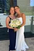 This dress was great! I'm 65" and wore 3" heels and didn't need to get the dress hemmed. Was a little loose but I thought it was very comfortable. - Allison V.