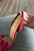 The back hanger is way longer than the actual size it should be way shorter to hang the foot. There is a design mistake. I bought it cant ware it the size is good but the design is bad and dont catch the foot. Cant return I hope you refund coz it is a design - Hania R.