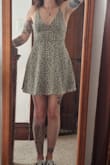 This dress is lightweight and comfortable. Worked perfectly for brunch with friends, would work well for a wedding, and I even accidentally wore it to a summer hockey game (thankfully, the rink was warm). The length is respectable, and as a small chested woman, I had no complaints about the top; however, I did need to use the sticky cup inserts to help fill the dress out. Would buy this dress in every color available. - Kat M.