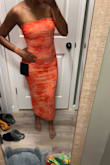 I just got this in the mail today and had to do a review! I immediately tried it on, and I am obsessed! It is SO COMFY, stretchy, and soft but looks so elegant!! I highly recommend this dress! I read other comments and thought about getting a medium, but decided to stay true to size and get a S, and it fits me perfectly. I am 5'3" and weigh anywhere from 130 - 135 lbs. I can't wait to wear this to my friend's wedding in a few days!! I also got this dress last minute, paid for fast shipping, and it delivered when it said it would! Thank you, Lulus!!! - Shauna M.