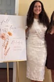 Taylin White Floral Applique Backless Midi Dress