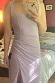 Glamorous Disposition Lavender Ruched Maxi Dress