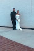 This dress was everything I was looking for so elegant but not too over the top, perfect for my wedding ceremony. I got constant compliments wearing it. I did have to have it hemmed; it was way too long in the front even with me wearing 3inch heels - Brianna V.