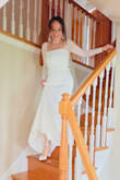 I absolutely love this dress. I got married last June and I was looking for a simple dress with sleeves and a little something. The fabric is stretchy and covers well. The dress is super comfortable. Highly recommend! - Michalina W.