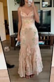 Deluca Floral Burnout Sleeveless Ruffled Maxi Dress