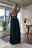 Confidently Charismatic Emerald Backless Halter Maxi Dress