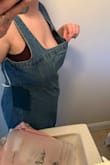 I originally ordered an XXL because it says the denim doesn't stretch. The XXL was way too big, so I went back down to my normal XL, and it was pretty snug in the hips but really baggy and big up top. I'm not really sure what body type the pattern was cut for. - Madeline D.