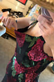 I would say that the size I ordered was right, as it fit well through the butt/thighs and in my waist. But the top of the dress was crazy big. So, if you're roughly my size and have giant boobs, then this should work great for you. Otherwise, it's like an XL or XXL top was sewn onto the large bottom. It's too bad bc the dress looks great. The fabric and sequins were great. I would have kept it if it fit appropriately. - Brittany R.