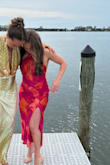 Beyond Classy Pink Multi Abstract Print Satin Halter Midi Dress