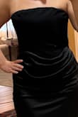 So this dress is cute as far as the cut goes and it is flattering in the front, but the quality is not very good. The corset part is lacking structure or something, and it puckers at the top so it looks kind of cheap. The dress also doesn't have good lining so if you have cellulite that is visible in the back. I found a better, double-lined, more structured version of this dress on another website for the same price. So overall I wouldn't recommend it based on quality. - Kathryn R.