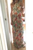 Was happy with the fabric, quality and fit. It flows beautifully. The waist band is snug. Only thing is that pattern on fabric doesn't necessarily line up with where it lies on the dress (flowers different spots etc). I'll probably wear it with a bit of a padded bra, as the chest was a little loose for me. - Roz M.