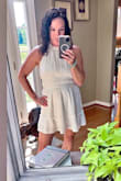 This dress is super fun. I wore it to a 50th birthday party with a white theme. It is very short, but I wanted something sexy. I only gave it 4 out of 5 stars because it came so wrinkly I had to iron it twice. - Carrie S.