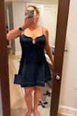 I love this more than I expected! Thick fabric, clean seams, great quality - and the fit/form is very flattering.
I'm short with a petite build, but not tiny, very average shape and I'm a little larger up top. I like a snug-ish fit but not too tight because I like to be comfortable. I would typically buy a medium but I went on a hunch and sized up to a Large, and I'm very happy with the fit.
So cute! - Jennifer S.