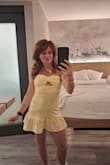I absolutely love this dress. I'm so happy with my purchase. I have the same one in purple. I wore it out on a weekend trip to Maine. I felt very sexy and cute in it. It fit perfectly. The bust area stayed up nicely with no issues. I am 4 ft 11. I know some have reviewed the length to be too short, but it was perfect for me.
I did not wear a bra. I preferred not to. I love the keyhole opening below the bust area. I am obsessed with this dress and can't wait to wear it again. It looked great with white Lulu's espadrilles. - Tara J.