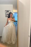 I got a size larger and it does run a bit small, but I wanted to have the option to tailor it a bit. I plan to tailor the cups. The fabric is great and the dress is flattering and very comfortable. Would definitely recommend, and it arrived quickly. - Neta G.
