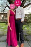 The dress is spectacular! I order it for a wedding where I was a bridesmaid and it looked great with the other dresses. The fit was a little loose on the side of bust for me and I had to fix the length cause I'm not that tall, but overall the fit was really accurate. The waist part is really fitted so take that in mind when purchasing this dress. - Pablo G.