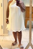 Loved the dress. Fit very well. Buttons on collar were very hard to button. Was perfect for the occasion. - Terri W.