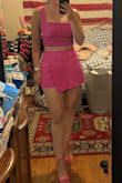I love this set! Got it in pink and the small fit well, but the top took some tweaking to get right with the corset ties. Looks incredible on and fit like a dream. Love! - Elizabeth D.
