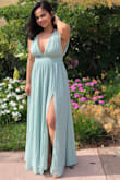 I wore this dress for a wedding and I absolutely loved this dress! I was complimented left and right! It was definitely long, because I am 5' tall, so I had it hemmed but it fit snug around my bust area! Thinking of getting it in another color for another wedding I have to attend. - Jessenia M.