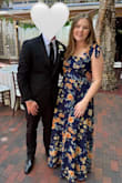 I love this dress! It fits around the waist perfectly, and I got so many compliments on it. I did have to get it altered because the straps and length were too long. Once that was fixed, it fit great! - Emily A.