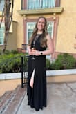 Love this dress. I bought it for a black tie wedding, and it is so comfy! It fits me well, and I'm 5'10" - Kristin F.