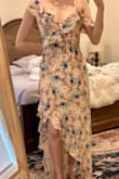 Purchased 3 dresses for a wedding I'm attending in a few weeks- I loved them all, but this one takes the cake. It fit like a glove, the colors are stunning, and it is so comfy. 20/10 recommend. - Abigail Y.