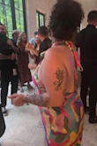 I can't express how much I love this dress! It fits perfectly on a curvy shape with a soft tummy, and doesn't hug in the wrong places. I danced all night with zero sweat marks. The back is dropped to the perfect spot and the big tie in the back is so cute. Great length for a small heel too! - Amber T.