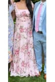 Wore for a late spring wedding and it was perfect. Good fit around the bust, then very flowy. Definitely long; I'm tall & wore 3 in heels and was still stepping on it a bit. Will need length altered if shorter or not wearing heels. - Lindsey G.