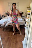 I really loved this beautiful and colorful dress, fits me amazing. - Raquel A.