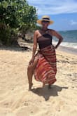 I love the quality of the color and the quality of the sarong. It went perfectly with the brown swimsuit that I purchased from Lulus. - Tahira R.