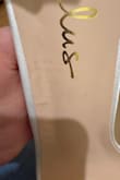 I ordered 3 pairs of shoes, and all arrived with defects. These ones came dirty and with snags on the heels. Dirt on the inside and outside. Obviously worn before. Super disappointed, considering they were supposed to be for my wedding. - Kristin S.