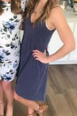 Super comfy! I ordered an XS, Usually a small or medium in Lulus, but it's so loose and flowy the XS is perfect with a little bralette underneath! So I would size down! You can dress it up or down! Love that it's longer in the back since I'm tall. Cute color! - Shanae P.