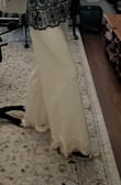 Helisa Cream Sweater Knit High-Rise Fringe Pants