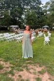 It fits very well, the drape is perfect; the fabric is wonderful; it's worth every penny. The cut is very well done. You don't need much to match it; the flower detail on the dress strap makes all the difference. - Silvanete G.