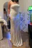 This dress is so sexy and romantic. I typically am a medium, but the fabric is so stretchy and comfortable that a small would be more flattering. Returning it only because of that. - Vanessa G.