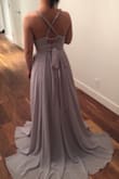 I bought these dresses for my bridesmaids for my wedding this summer. I was skeptical about the sizing as I never purchased from Lulus before this so I wasn't sure if I'd buy the wrong sizes. However, after chatting live with a Lulus staff, we decided to buy a size up for all the girls as Lulus runs small. I ended up also buying an extra size dress in case someone needed a size up. All the girls fit their dresses except one of my bridesmaid who had to exchange her dress for a L. The straps were a bit hard to figure out at first because there weren't instructions but once you figure it out, it's great. We found there were two options to putting the straps on. I think this dress is great for those who have both a smaller or bigger bust. It you have a bigger bust, loop it as advertised on the site. However, if you have a smaller bust, twist the roped straps for a crisscross so that it won't hang too low at the front. Worked out for my bridesmaids as half of them have larger busts and the other two have smaller busts. Wish I could show more pictures than just the two so I can show how the front looked on my bridesmaids. - Donna S.
