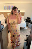 Thriving Poise Blush 3D Floral Embroidered Tie-Strap Maxi Dress