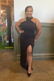 Head to Cocktail Hour Black Halter Neck Maxi Dress
