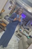 Georgina Slate Blue Jersey Knit Ruched Mermaid Maxi Dress
