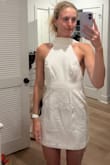 This dress was first too big in the chest area, just lots of extra fabric and then not a lot of room on the sides. It's a super cute dress but just didn't feel right - Jessica M.