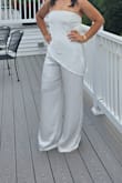 I had so many compliments for this jumpsuit,  fits perfectly. The only okay part will be the zipper; I had to ask for help if I needed the zipper down or up, but other than that, this is so worth it - Michelle A.